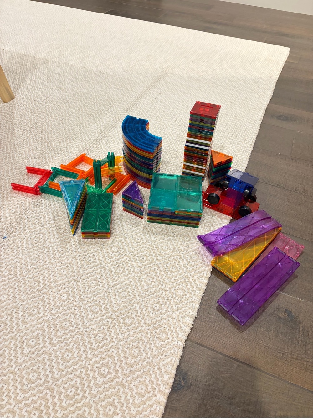 Magnetic Building Tiles Set - Multicolor Creative Kids Toy Assortment